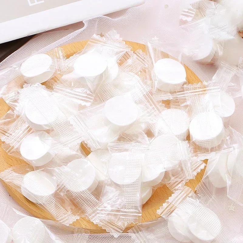 10-100pcs Portable Compressed Towel Disposable Face Cleaning Soft Compressed Hand Wipe Towel Non-Woven Makeup Wipes