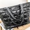 Winter Cotton Tote Bag High Capacity Women's Shoulder Handbags Quilted Female Handbags for Daily Commute Work Shopping and Travel
