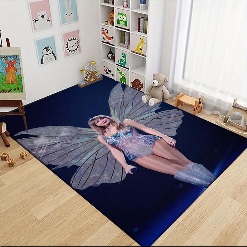 Fairy Wings Fashion Show Carpet Rug Soft Washable Antislip Home Living Room Sofa Mats Personalized Christmas Rug