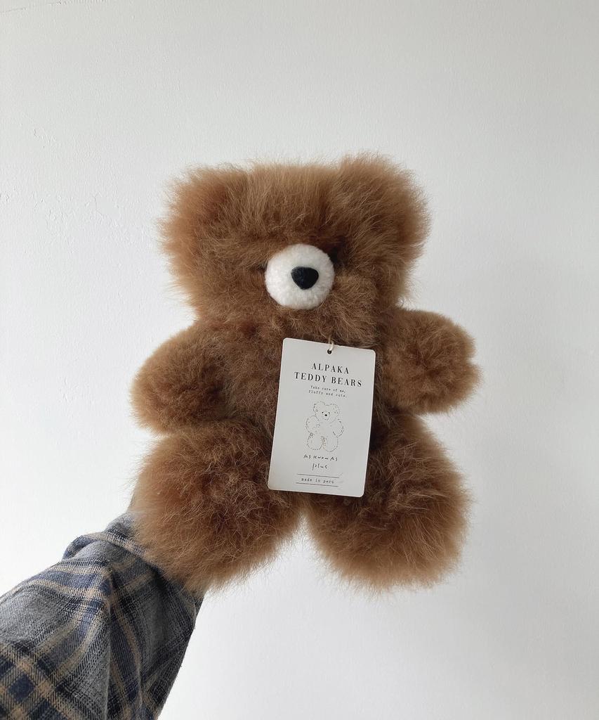 AS KNOW AS plus AS ZY0523 Alpaca Bear Brown Medium Plush Fluffy and Perfect for Home Decor or as a Gift (ASKNOW PLUS) Toy, Cute,