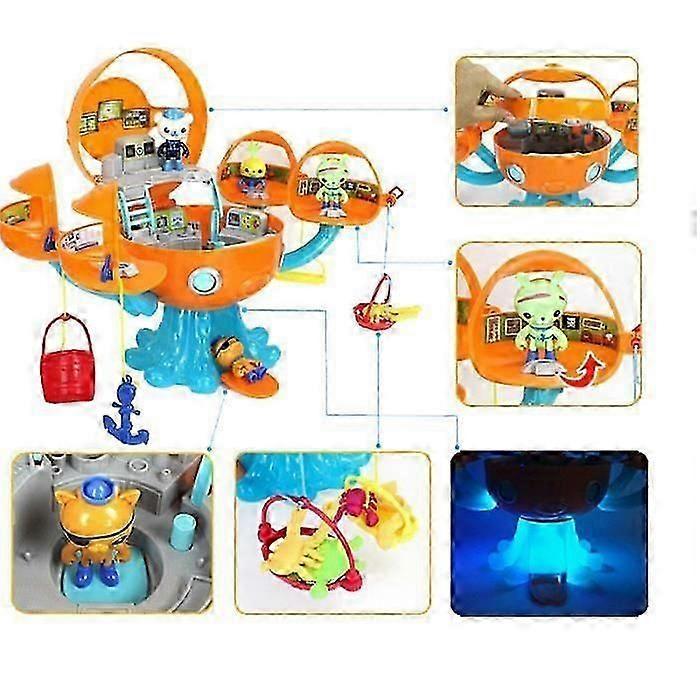 Octopus Castle Shark Adventure Plsyset Barnacle Weight Kwazii Action Doll Scene Model Toy Children