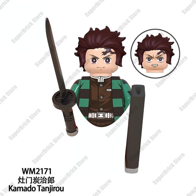 Demon Slayer Mini Action Figures Hot Anime Dolls Bricks Kamado Tanjirou Kibutsuji Muzan Building Blocks Model Toys Kids Gift Set