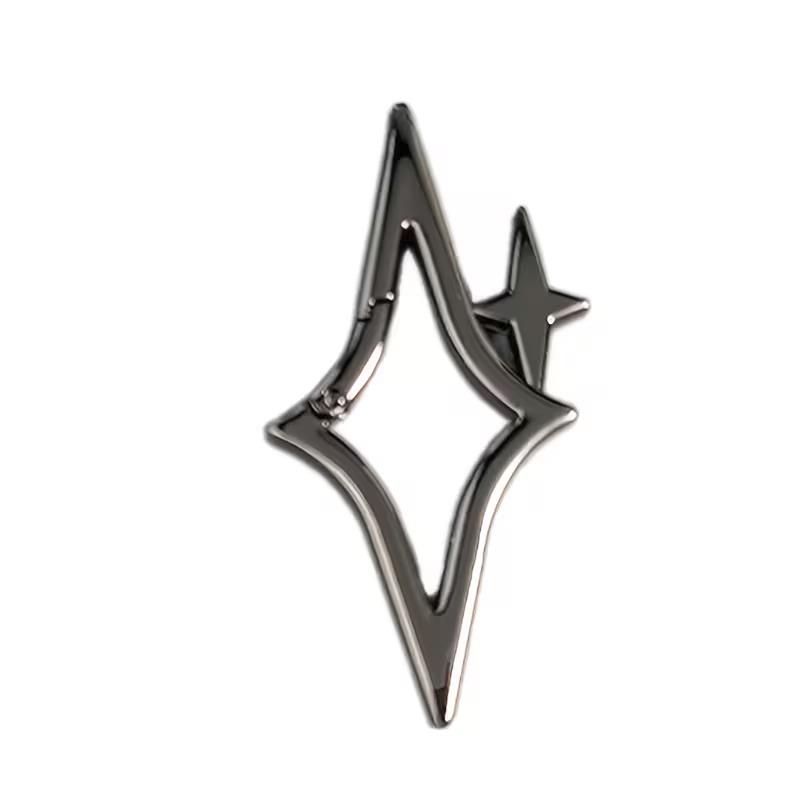 Cross Carabiner Keychain Zinc Alloy Silver Solid Construction Anti-Rust Crucifix Key Ring for Outdoor EDC Bag Pendant
