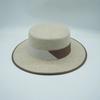 British Retro Korean Versatile Milk Coffee Color Matching Beige Flat Top Top Hat Men'S And Women'S Autumn And Winter Wool Felt Hat