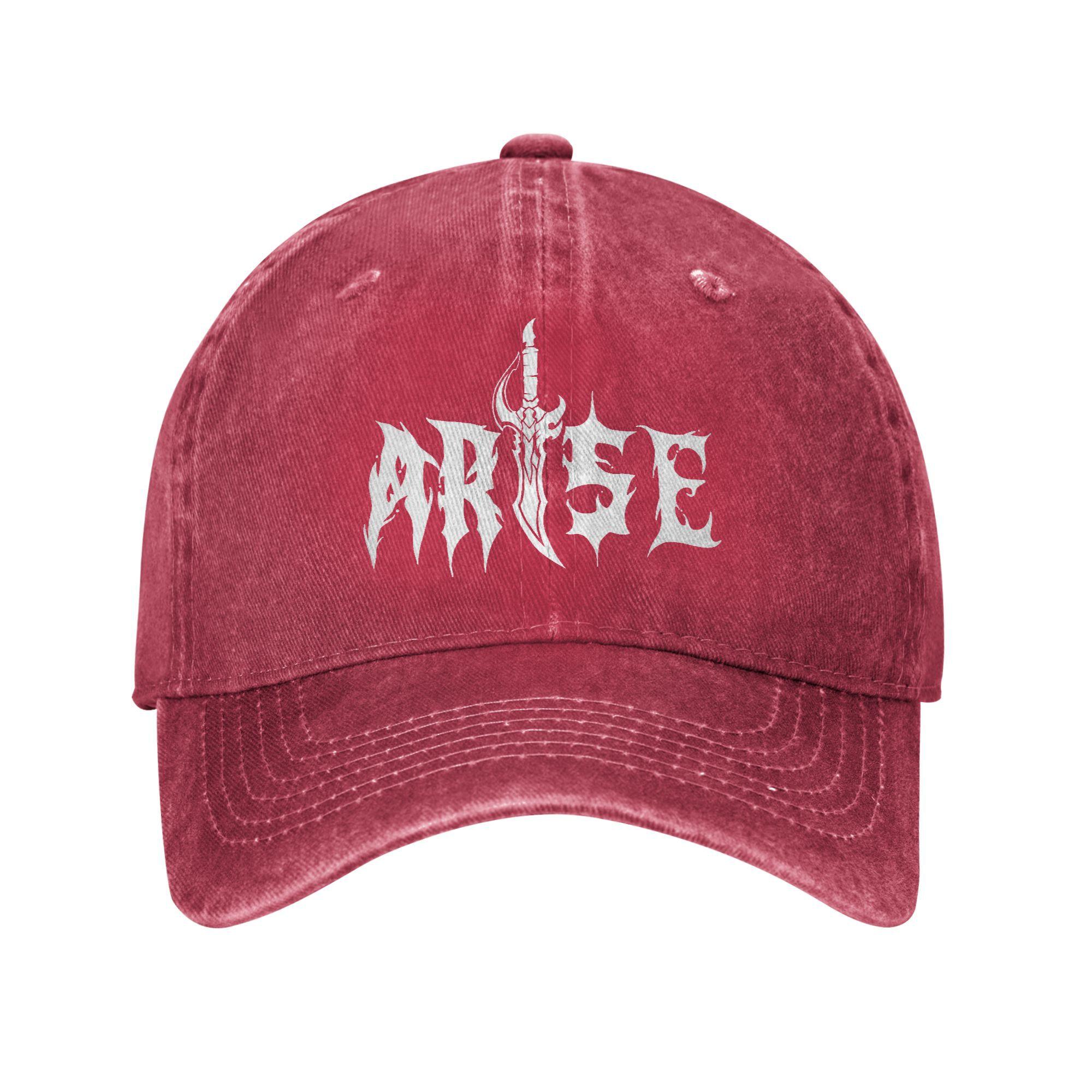 

Fashion ARISE! 005 Solo Leveling Sung Jinwoo Baseball Cap Unisex Style Distressed Denim Headwear Running Golf Soft Caps Hat One Size