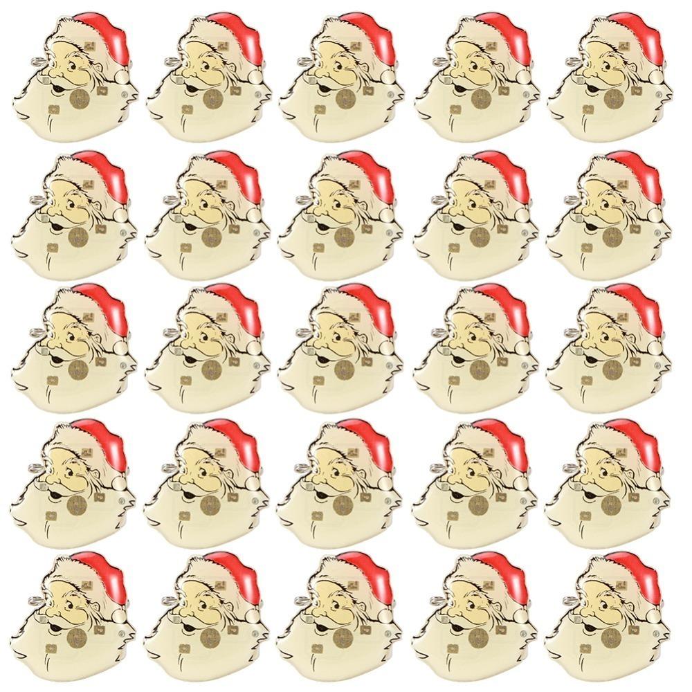 25pcs LED Light Up LED Luminous Brooch Luminous Design Christmas Badge Pin Gift Giving