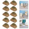 10 Peças Suporte Multifuncional para Cartão de Visita de Negócios Suporte de Número de Mesa de Madeira Suporte Semi Circular para Recados Notas Fotos para Casamento