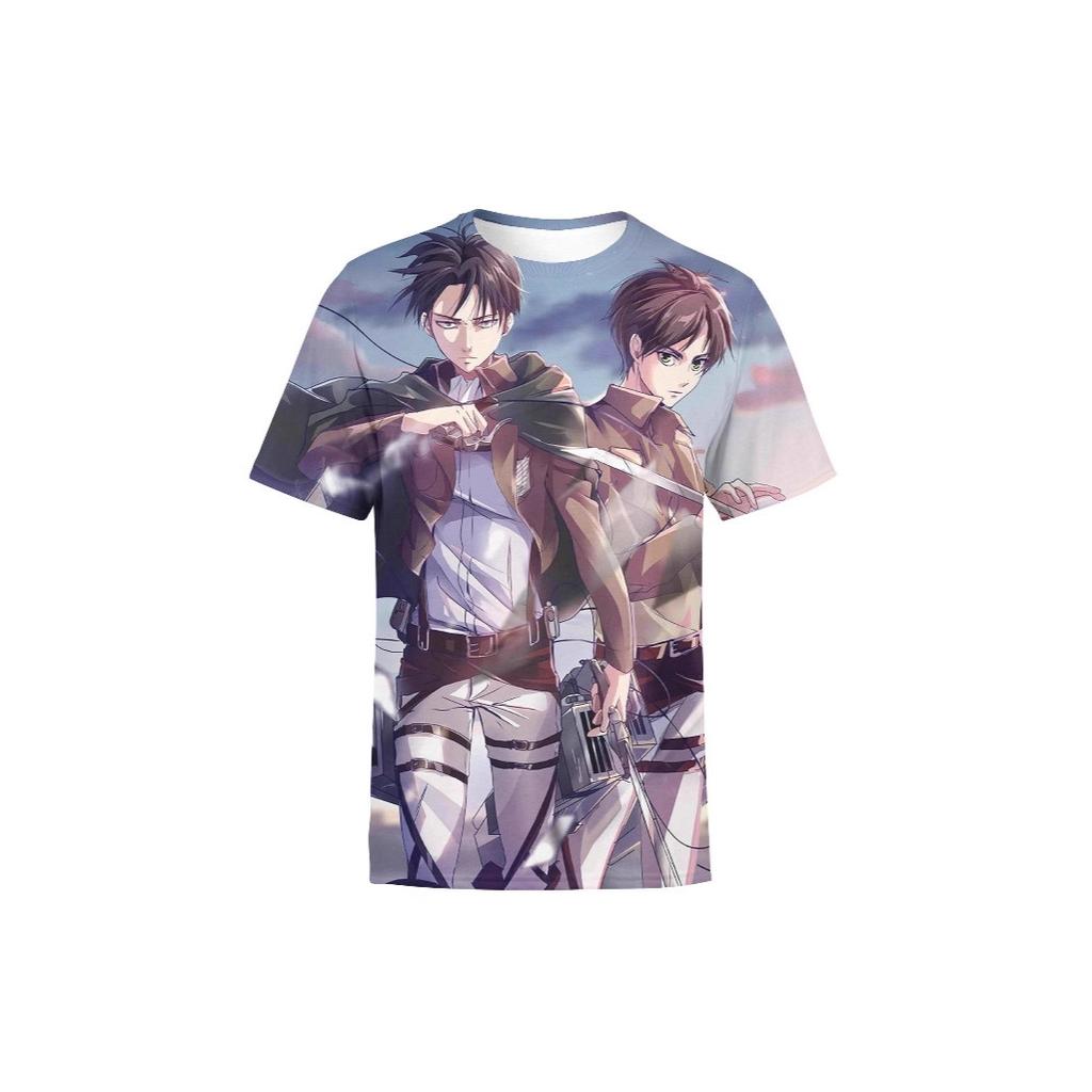Attack on Titan 3D Printed T-Shirt, Anime Graphic Tee, Breathable Polyester Short Sleeve, Casual Streetwear Tops for Men Women