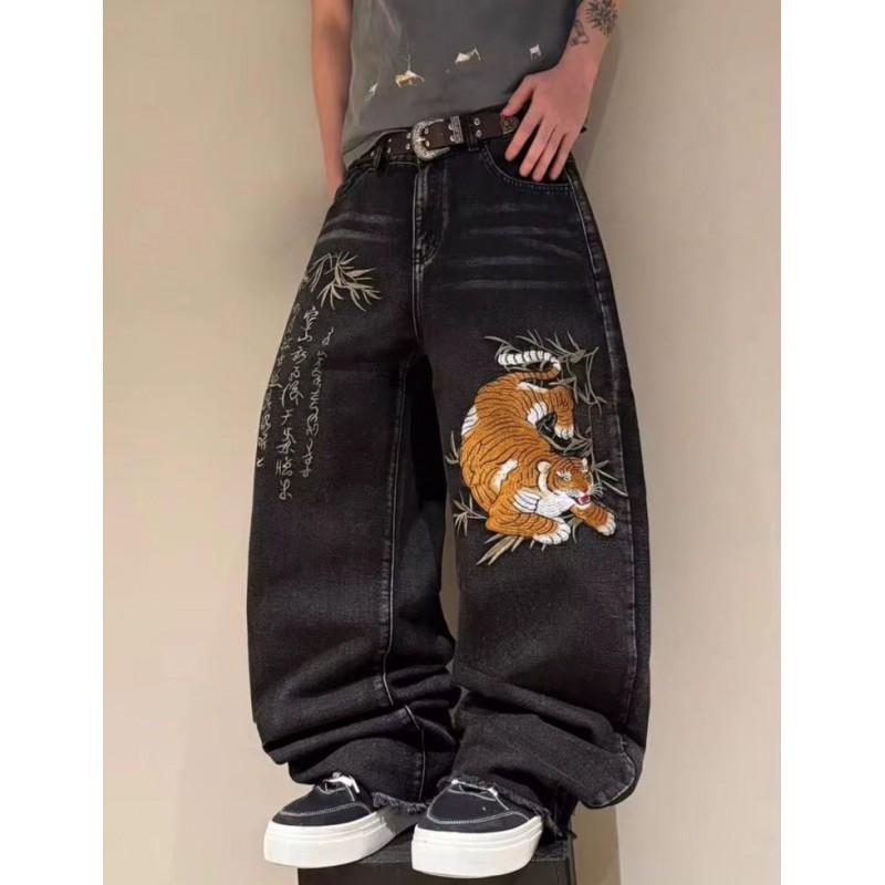2026 Vintage Washed Embroidered Denim Jeans