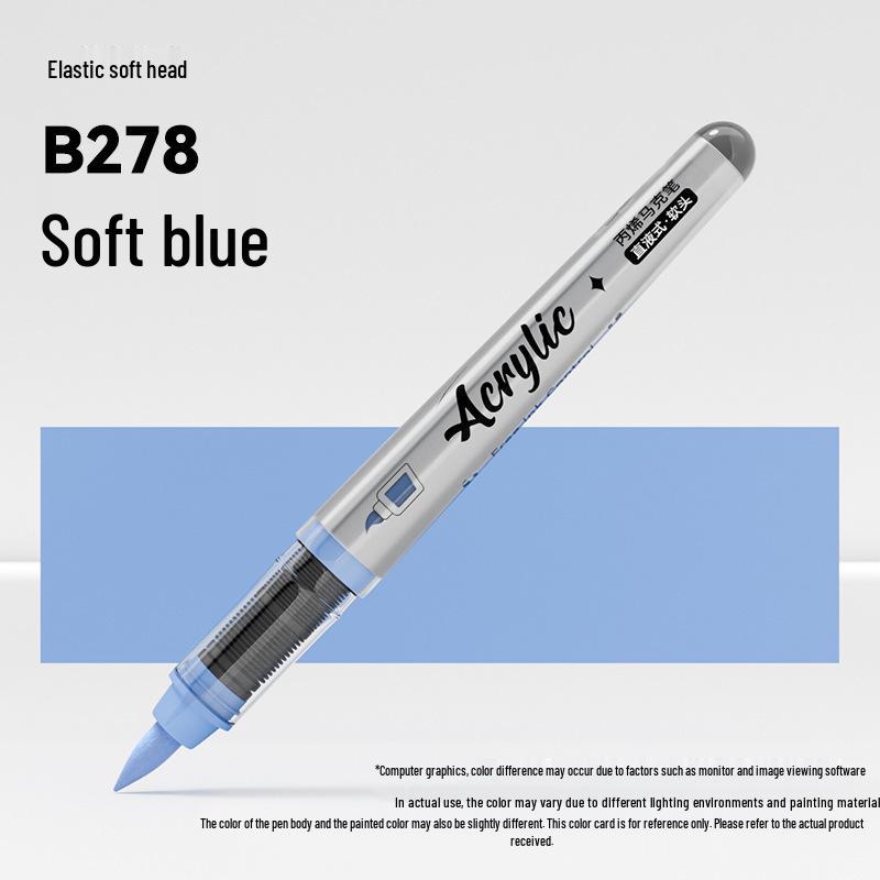 Soft Tip Acrylic Marker - 120 Colors, Single Piece, Opaque, Stackable Paintbrush