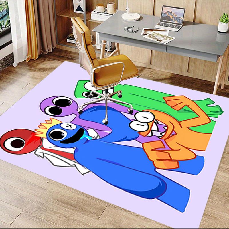 1pc Cartoon Characters Group Carpet for Playroom Bedroom Living Room Sofa Home Decor,kids Game Area Rug Non-slip Floor Mat Y72943