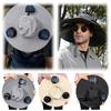 UV Protection Summer Fan Visor Cap Breathable Fishing Bucket Hat Solar Fan Hat  Hiking