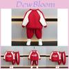 Stylish Red Kids Hoodie Set For Boys Spring Autumn 2024 Cool Sportswear Outfit For Ages 3 To 8 Years