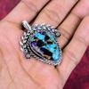 Kupfer Amethyst Türkis Schmuck, 925 Massiv Sterlingsilber Anhänger Handgefertigter Edelsteinschmuck, Geschenke für Ehefrau Brandneuer Anhänger
