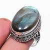Natural Labradorite Gemstone 925 Sterling Silver Jewelry Ring Size 10 y0B61
