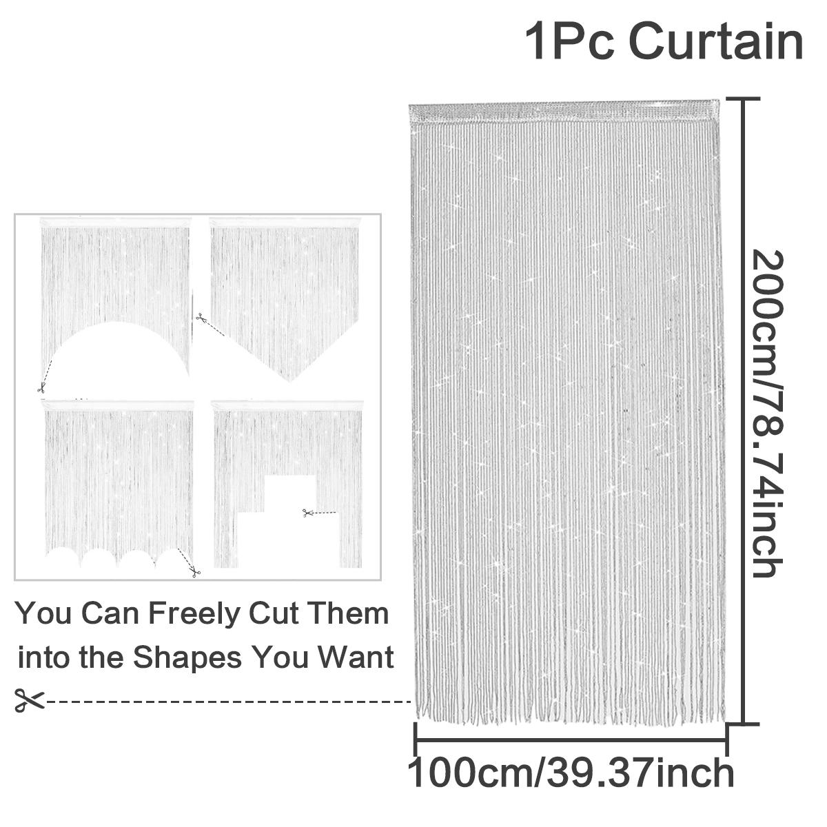 

1x2M блестящая дверная струнная занавеска свадебные украшения серебряная лента блестящая кисточка мерцающая линия занавеска для оконной комнаты свадебный декор