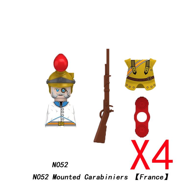 

Военные средневековые строительные блоки Наполеоновские войны Замок Рыцарь Солдат Фигурки Оружие Пушки Британско-французская армия Пехота MOC