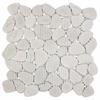 Pebble Tiles White 30 x 30 cm River Pebbles