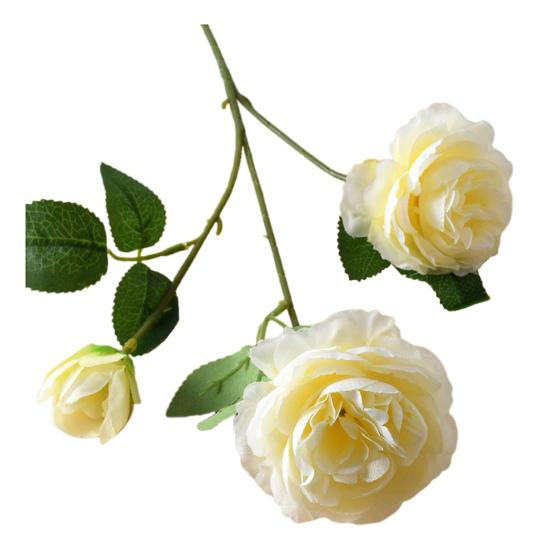 26" Artificial Peonies Flowers with Long Stems Faux Silk Peony Arrangement Bouquet with 2 Heads Full Blooms And 1 Bud for Wedding Centerpiece Party