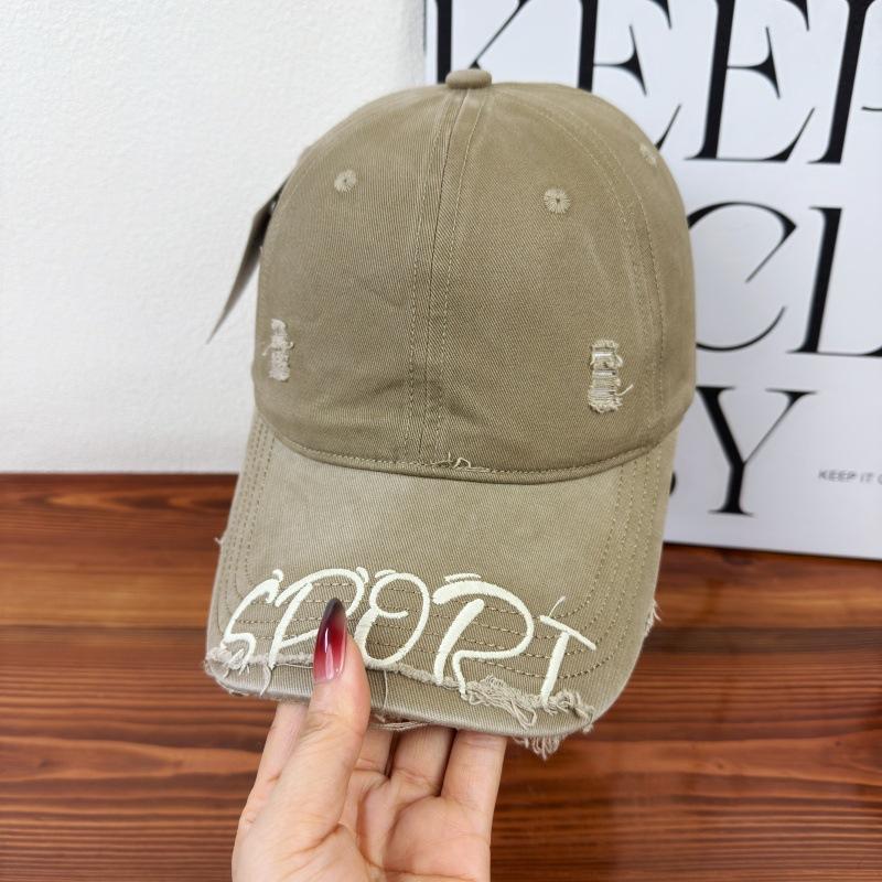American Retro Washed Broken Spring And Summer Baseball Cap Female Cap Showing Small Face And High Quality