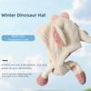 Cappello passamontagna per bambini a prova di freddo Cappellini con orecchie di dinosauro cartone animato carino Invernali