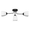 Ceiling Hanging Ceiling Lamp Black Classic Glass Shade White 15-482 Trapik