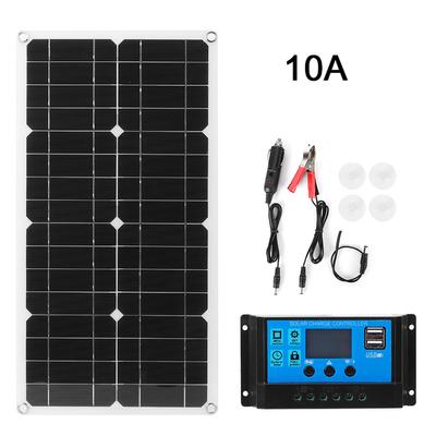 25W 18V Solar Panel 12V 5V Dual USB IP65 Waterproof with 12V 24V PWM Controller Charger for Car RV Boat