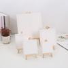 Mini Caballete de Escritorio con Lienzo Soporte de Exhibición de Madera Caballete de Pintura Portátil Kit Pequeño Soporte de Lienzo para Niños Adultos