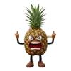Angry Fruit Figurine Flipping The Bird Fruit Series Resin Ornament Stress Relief Middle Finger Fruit Statue for Office Desk Decoration