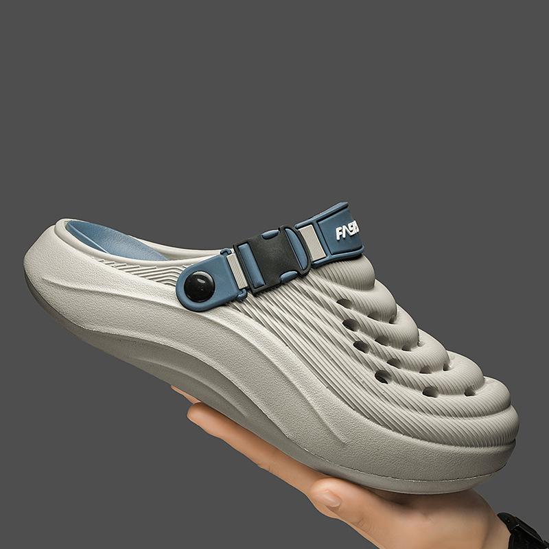 Garden shoes men's hole shoes summer wear bag head slippers driving dual purpose casual beach sandals men