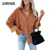 Camicie da donna autunno e inverno Camicia oversize ampia in velluto a coste casual da donna