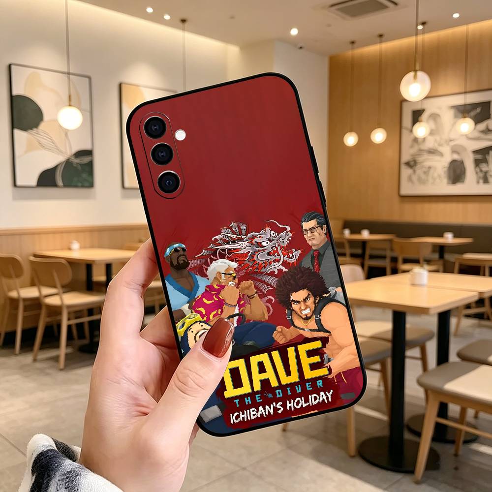 THE Divers Game Dave Phone Case Black Silicone Soft For Samsung Galaxy A73,A72,A71,A70,A53,A52,A51