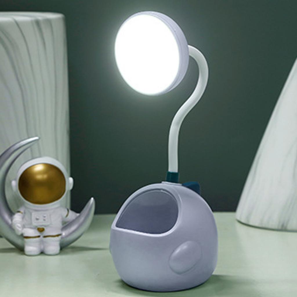 Small Desk Light with Pen Holder Comfortable Decorative Practical No Noise LED USB Small Table Lamp