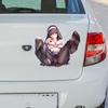 Tri Koshki KCS222 Anime Girl Black Stockings Legwear Sexy Hentai Car Sticker Decals Sticker On Car Laptop Luggage Bicycle
