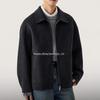 Italian Vintage Style Men's Double-Faced Wool Lapel Coat