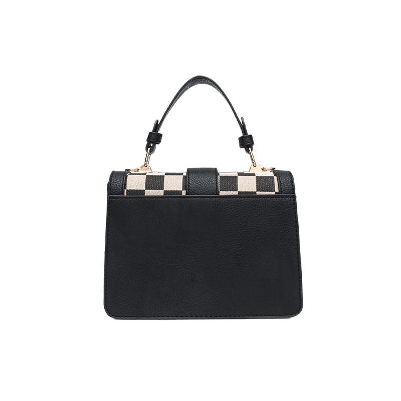 French Style Checkered Small Square Bag for Women, New Retro Fashionable Handbag, High-End Single Shoulder Crossbody Bag