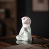 Zen Fortune Ceramic Tea Pet Zodiac Snake Statue Ornaments Animal Tea Figurine Wealth Sculpture Crafts Home Desktop Decoration