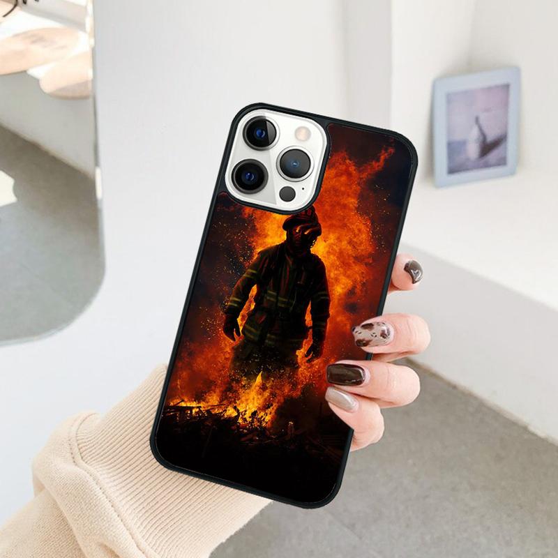 Fire Fighter Hero Phone Case For iPhone 17 Air 16 15 14 11 12 13 Pro  MAX Plus coque Cover Shell