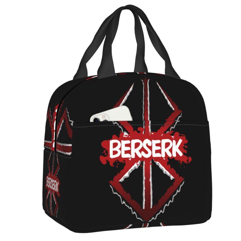 Custom Classic Anime B-Bereserks Hot Logo Insulated Lunch Bags for School Office Waterproof Thermal Cooler Bento Box Women Kids