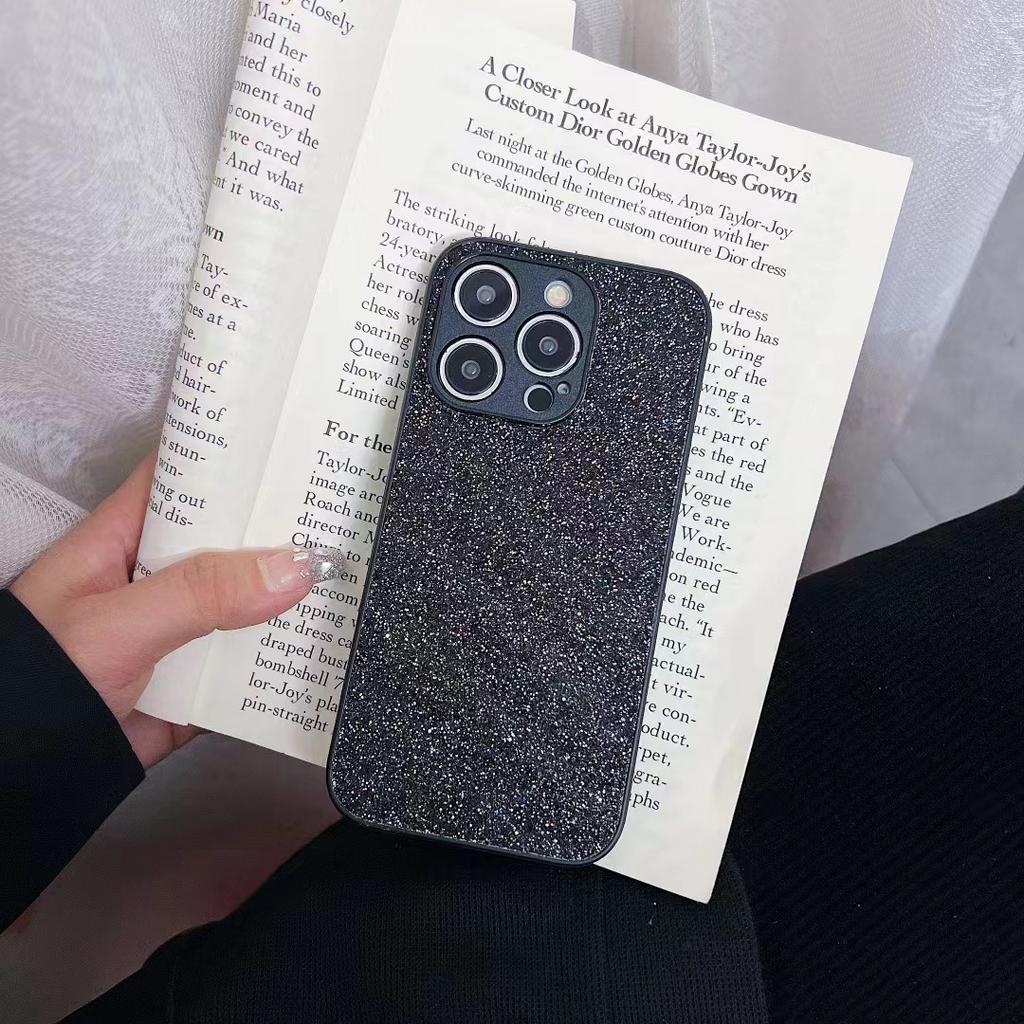 Applicable to iphone13/14Pro mobile phone case, colorful flash diamond 15ProMax fine flash all-inclusive back cover protective case