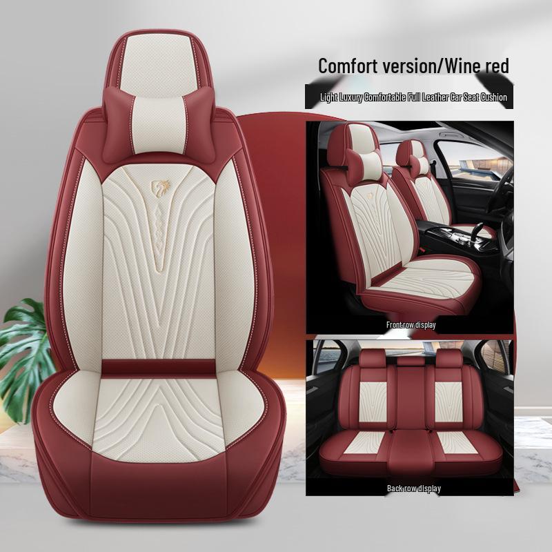 All-Season Full Leather Car Seat Cushion