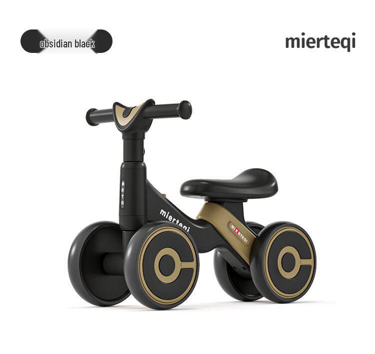 

Toddler Soft Seat Balance Bike, Ages 1-3, Anti-Rollover Four-Wheel Glider