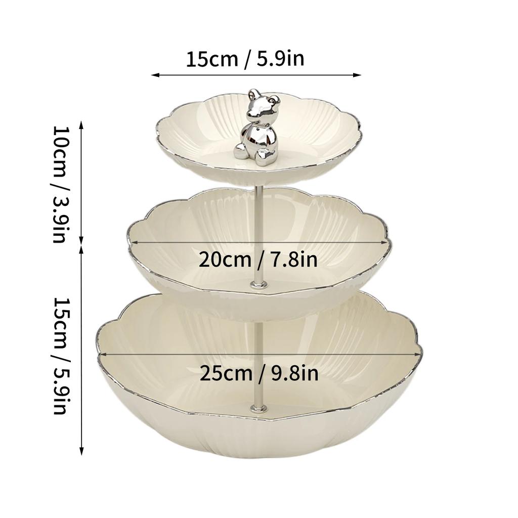 Dessert Cake Stand Valentines Day Ramadan Table Decoration Fruit Tray Holder Multilayer Display Stand Snack Candy Plate