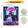 Disney Nightmare Before Christmas Painting Kit Home Bedroom Wall Decor Handmade Gift Romantic Jack and Sally Pink Moonlit Night Art