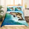 Fish Duvet Cover Fishing Bedding Set For Teen Girl Room Decoration Marine Animal Quilt Cover