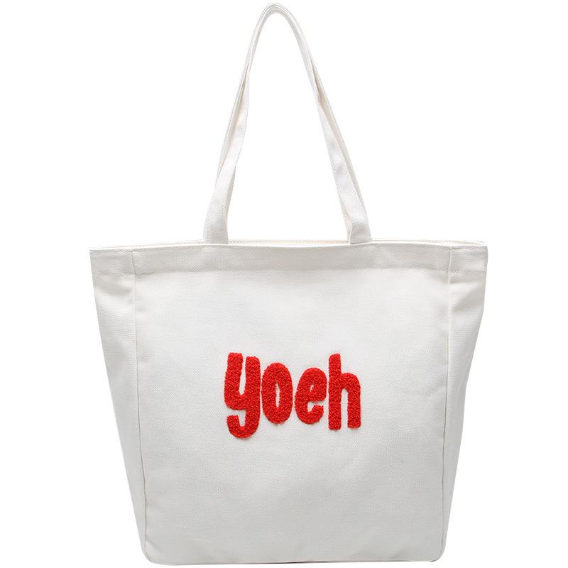 Spring Bag Canvas Bag Retro Washed Cloth Bag Bucket Bag Large Capacity Shoulder Bag