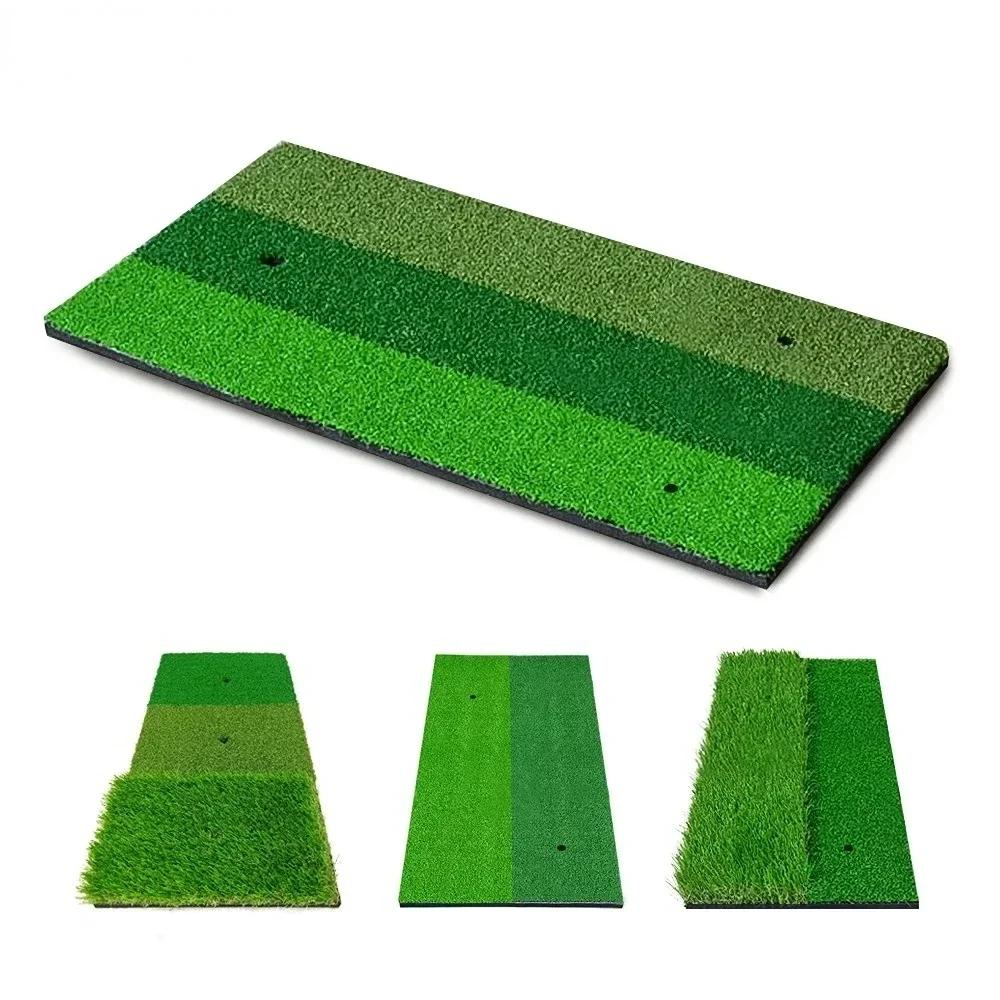 Golf Hitting Mat Indoor Outdoor Mini Practice Durable PP Grass Pad Backyard Exercise Golf Training Aids Accessories