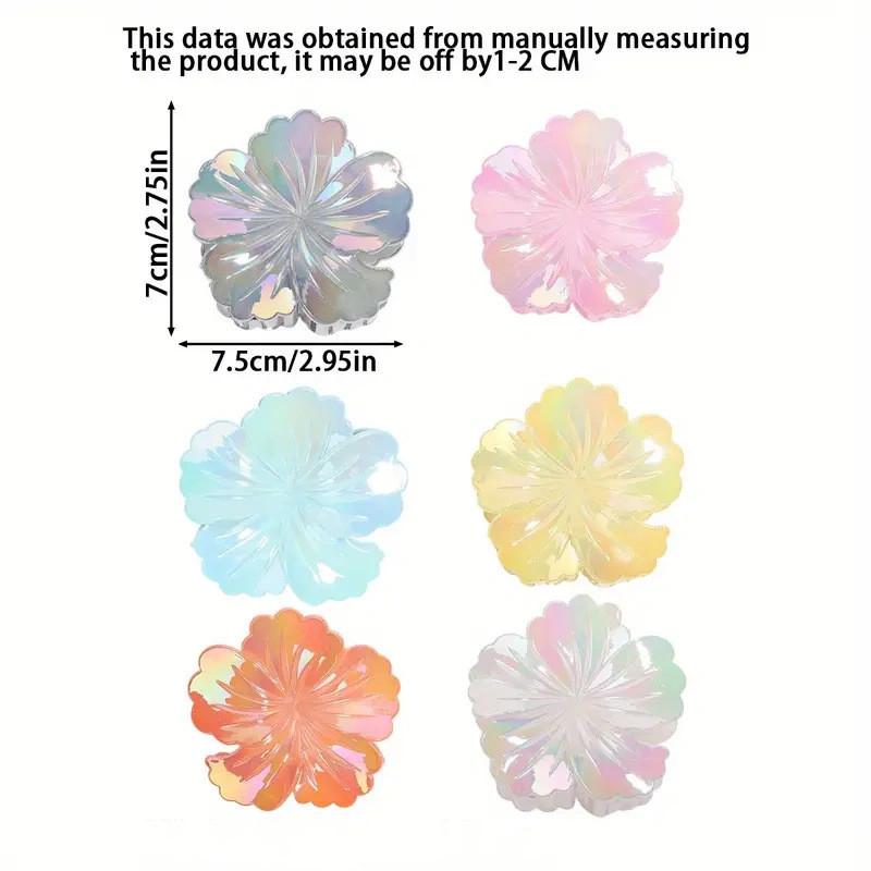 New Colorful Flower Hair Clip Women's European and American Fashion Shark Clip Hair Accessories