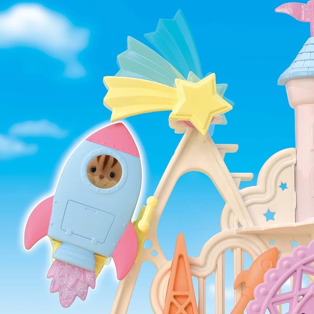 Sylvanian Families Dream Castle Amusement Park Toy Dollhouse for Ages 3 and Up, ST Mark Certified