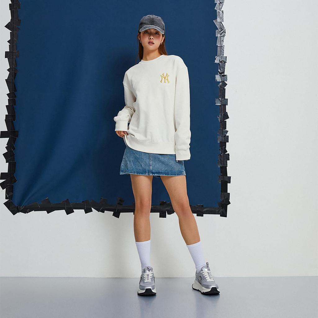 MLB SS24 Sweatshirt Unisex Cream 3AMTQ0141-50CRS